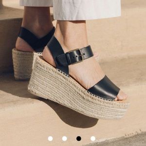 NWT Soludos black platform